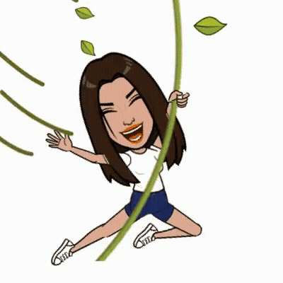 A Cartoon Of A Woman Jumping In The Air With Yee Haw Written Below Her GIF