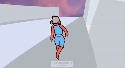 A Cartoon Of A Woman Pointing At A Man With The Words Thatoneguy 'S On The Bottom GIF