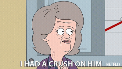 A Cartoon Of A Woman Saying I Had A Crush On Him Netflix GIF
