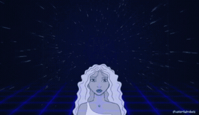 A Cartoon Of A Woman Standing In Front Of A Sign That Says Level Up GIF