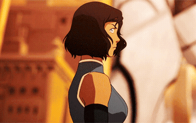 A Cartoon Of A Woman Standing In Front Of A Yellow Wall GIF
