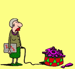 A Cartoon Of A Woman Standing Next To A Sign That Says " Happy Boss Day " GIF