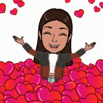 A Cartoon Of A Woman Surrounded By Pink Hearts With Her Arms Outstretched GIF