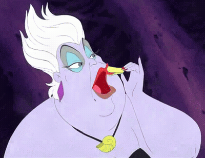 A Cartoon Of A Woman With A Necklace That Has A Seashell On It GIF
