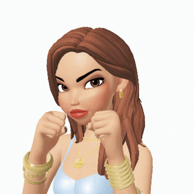 A Cartoon Of A Woman With A Necklace That Says ' I Love You ' GIF