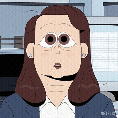 A Cartoon Of A Woman With A Netflix Logo On The Bottom Right GIF