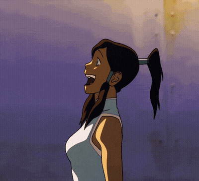 A Cartoon Of A Woman With A Ponytail And A White Shirt GIF