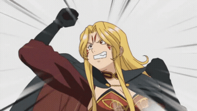 A Cartoon Of A Woman With Long Blonde Hair And A Red Cape GIF