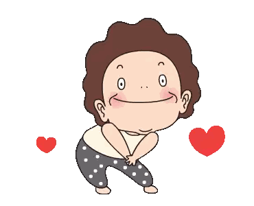 A Cartoon Of A Woman With Polka Dot Pants And A Heart Behind Her Sticker
