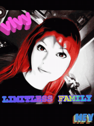 A Cartoon Of A Woman With Red Hair And The Words Limitless Family GIF