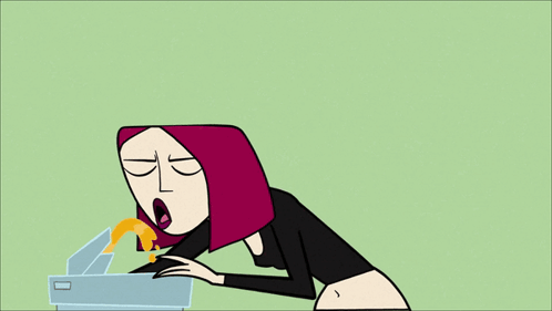 A Cartoon Of A Woman With The Words Ugh The Worst Thing I 'Ve Ever GIF