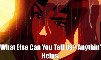 A Cartoon Of A Woman With The Words " What Else Can You Tell Us " GIF