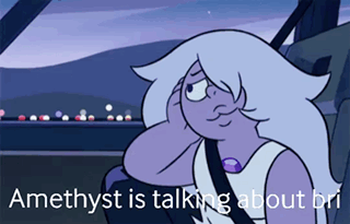 A Cartoon Of Amethyst Talking About Bri GIF