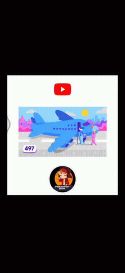 A Cartoon Of An Airplane With The Number 500 On The Bottom GIF