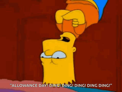 A Cartoon Of Bart Simpson And Lisa Simpson Laying On A Couch In A Living Room GIF