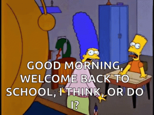 Bart And Marjorie Simpson Saying Welcome Back GIF