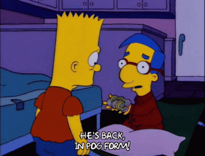 A Cartoon Of Bart Simpson Talking To Milhouse GIF