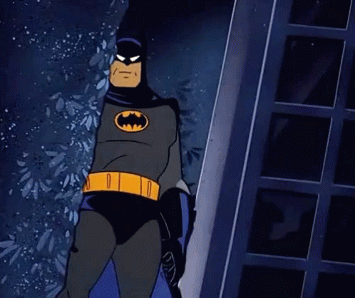 A Cartoon Of Batman Giving A Thumbs Up With The Words I Accept Below Him . GIF