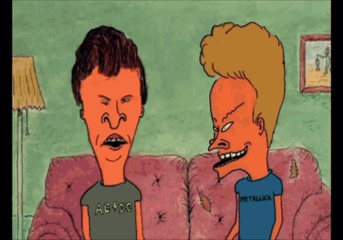 A Cartoon Of Beavis And A Cartoon Of Beavis GIF