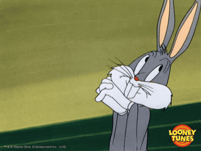 A Cartoon Of Bugs Bunny From Looney Tunes With A Green Background GIF