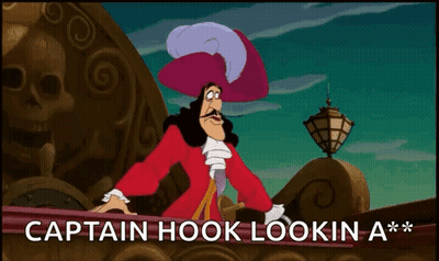 A Cartoon Of Captain Hook Says Captain Hook Lookin A * GIF