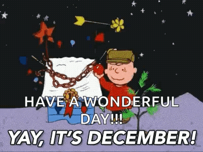 A Cartoon Of Charlie Brown Holding An Apple And Saying `` Have A Wonderful Day ! '' GIF