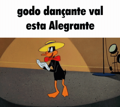 A Cartoon Of Daffy Duck Wearing A Hat And Bow Tie GIF