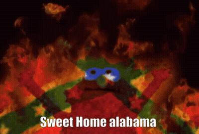 A Cartoon Of Elmo With The Words Sweet Home Alabama On The Bottom GIF