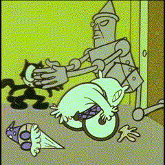 A Cartoon Of Felix The Cat And A Wizard On A Bicycle GIF