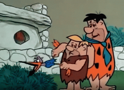 A Cartoon Of Flintstone And Harry Flintstone GIF