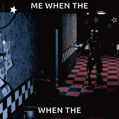 A Cartoon Of Foxy From Five Nights At Freddy 'S Is Standing In A Dark Room Holding A Knife . GIF