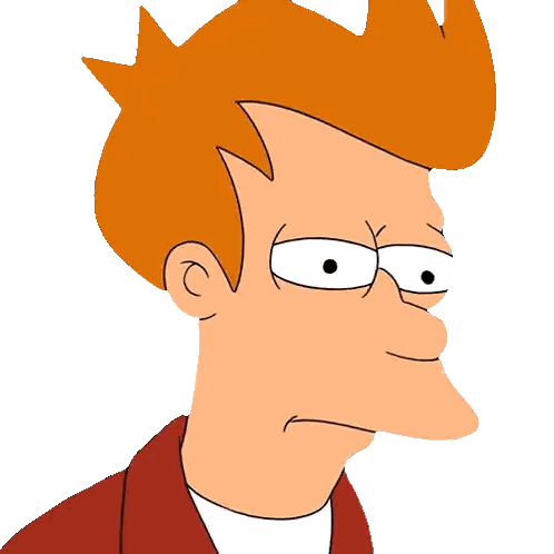 A Cartoon Of Fry From Futurama With His Eyes Closed And His Mouth Open Sticker