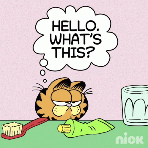 A Cartoon Of Garfield With A Thought Bubble That Says " I Hate Mondays " On It GIF