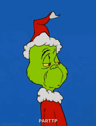 A Cartoon Of Grinch With Parttp Written On The Bottom Right GIF
