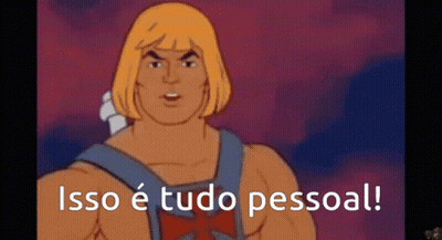 A Cartoon Of He Man With The Words Isso E Tudo Pessoal GIF