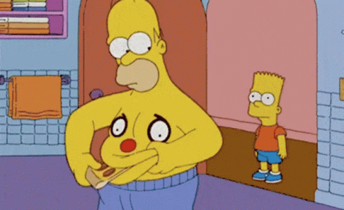 A Cartoon Of Homer Simpson And Bart Simpson GIF
