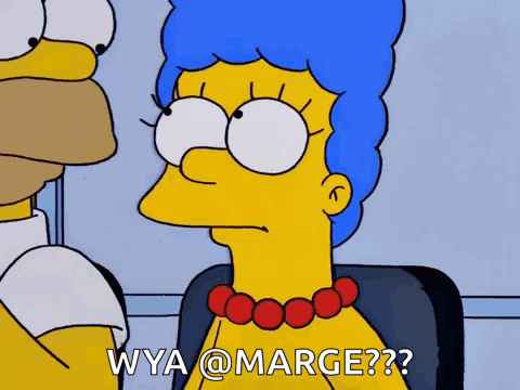 A Cartoon Of Homer Simpson And Marge From The Simpsons GIF
