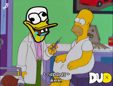 Homer Simpson Getting Injection From Doctor Groans Ahh GIF