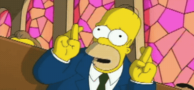 A Cartoon Of Homer Simpson In A Suit And Tie GIF