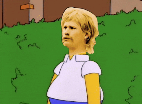 A Cartoon Of Homer Simpson In A White Shirt GIF