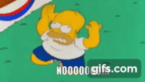 Homer Simpson Running Cartoon GIF