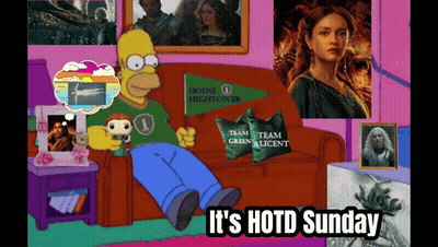 A Cartoon Of Homer Simpson Sitting On A Couch With The Words It 'S Hotd Sunday GIF