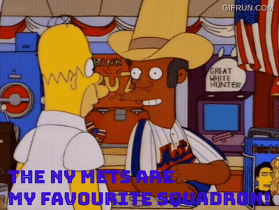 A Cartoon Of Homer Simpson Talking To A Man Wearing A Cowboy Hat GIF