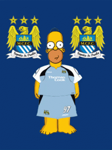 A Cartoon Of Homer Simpson Wearing A Shirt That Says Thomas Cook GIF