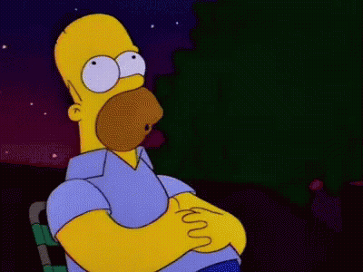 A Cartoon Of Homer Simpson With His Arms Crossed GIF
