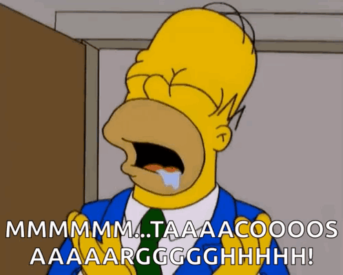 A Cartoon Of Homer Simpson With His Mouth Open And Tears Running Down His Face GIF