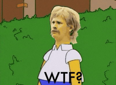A Cartoon Of Homer Simpson With The Words Wtf Written On His Shirt GIF