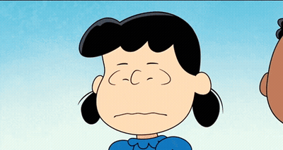 A Cartoon Of Lucy Brown With A Sad Face GIF