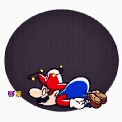 A Cartoon Of Mario And A Ghost With The Words Game Over Above Them GIF