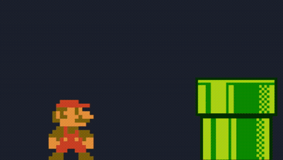 A Cartoon Of Mario And Luigi Flying Over A Green Pipe GIF